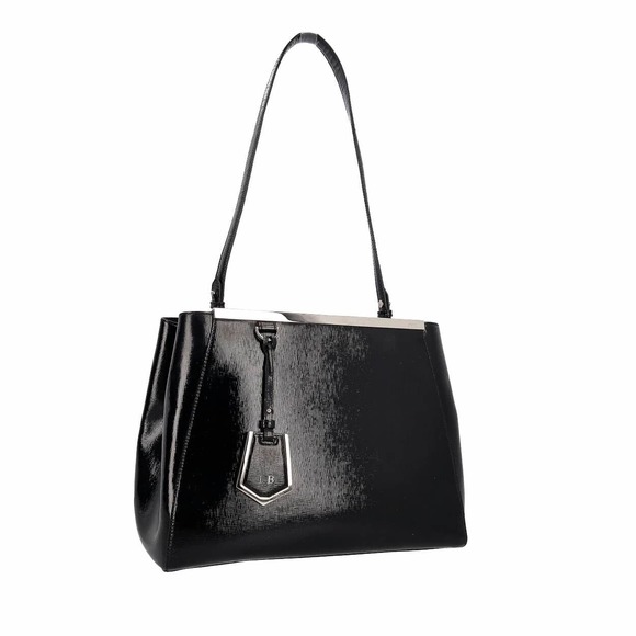 FENDI Patent Medium 2 Jours Elite Tote Black - Picture 4 of 8